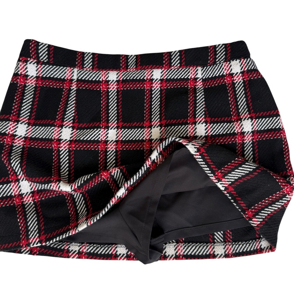 Preppy Tartan Plaid Mini Skirt Skort Large‎ Wool Academia Office Siren Y2K Vibe